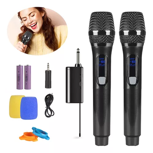 2 Micrófonos Profesionales Inalámbrico Karaoke Para Fiestas
