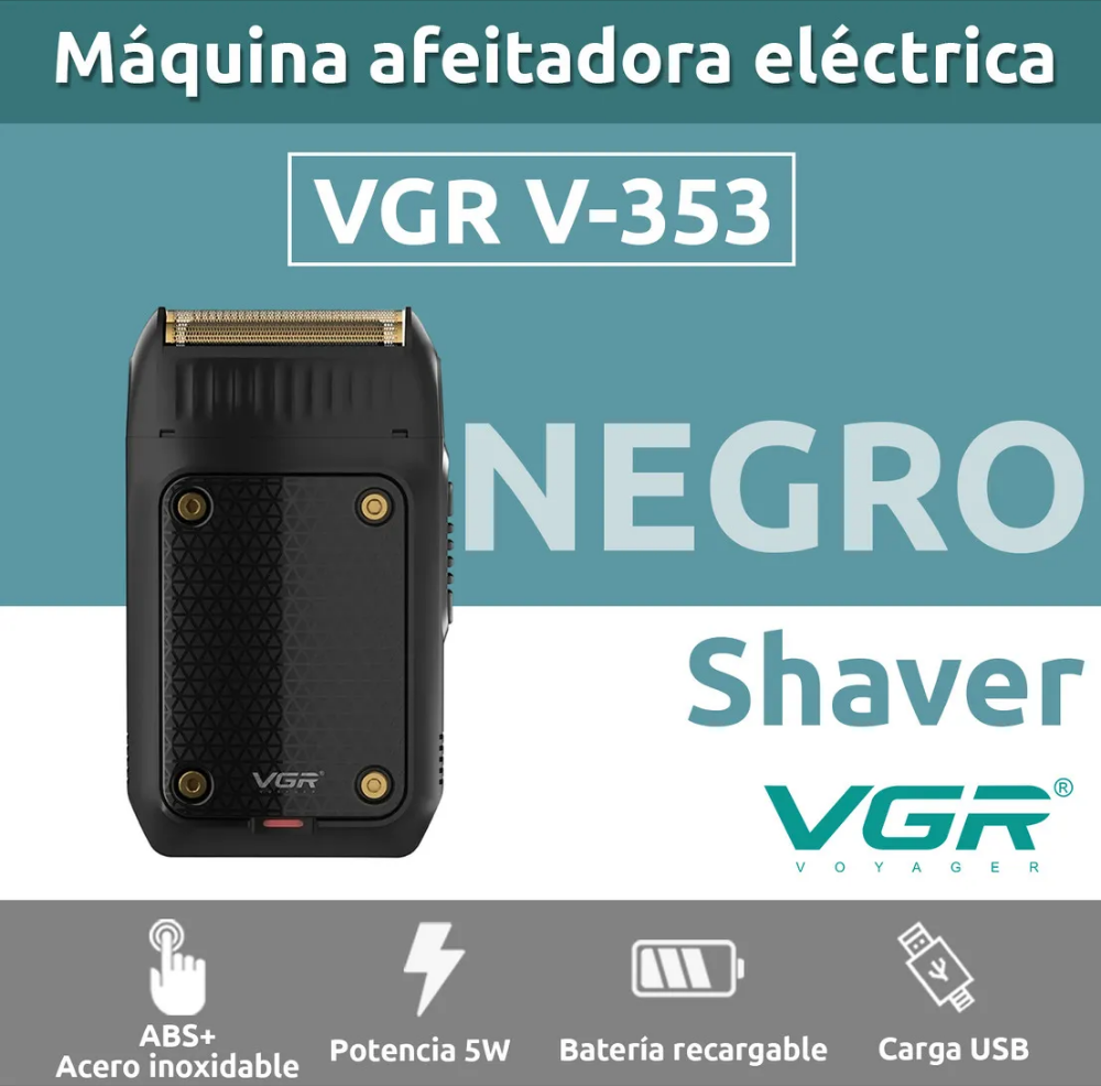Maquina De Afeitar Inalámbrica VGR V-353 Original Recargable Usb Portatil