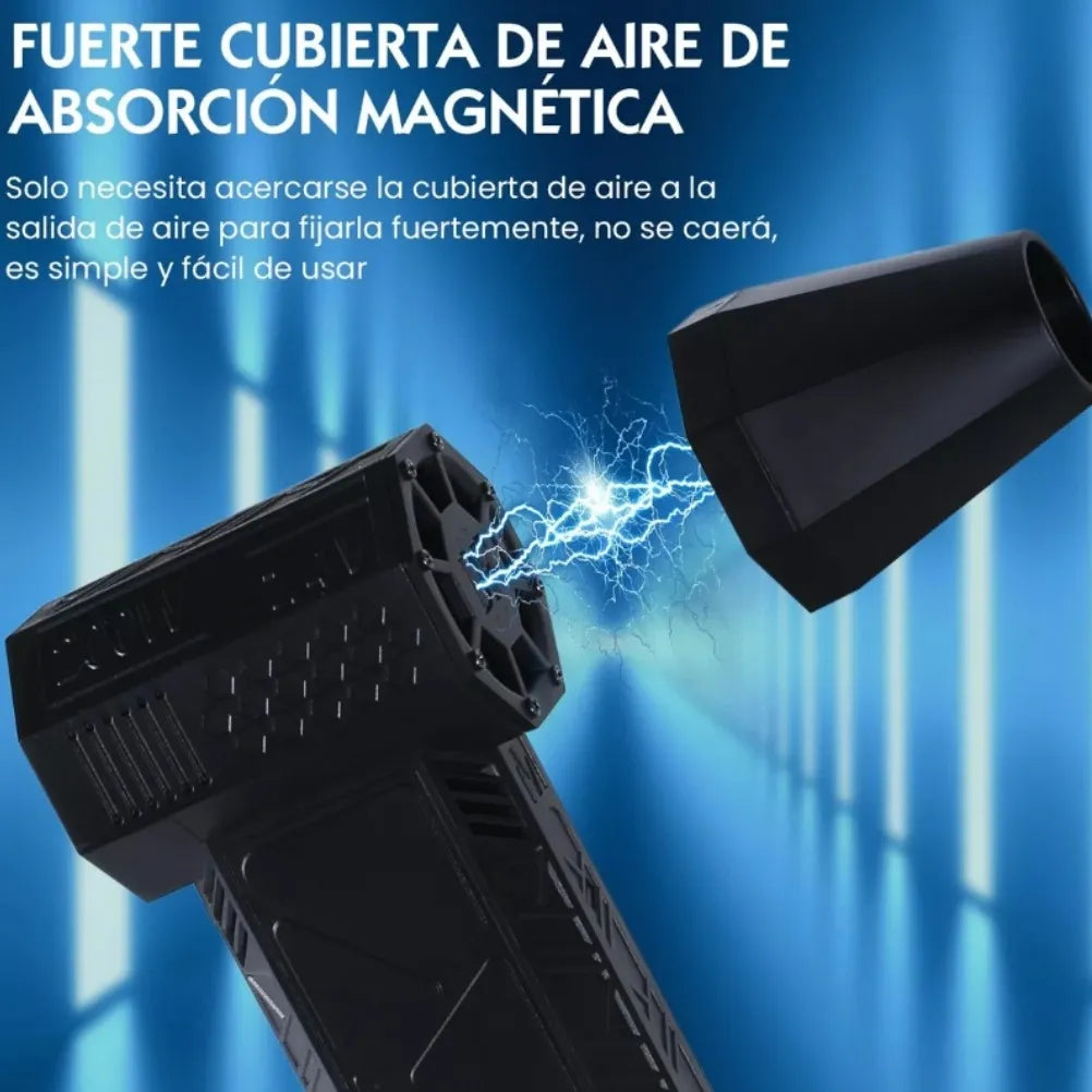 Soplador De Aire Turbo 130000rpm 3 Velocidades Usb Recargable Con Linterna