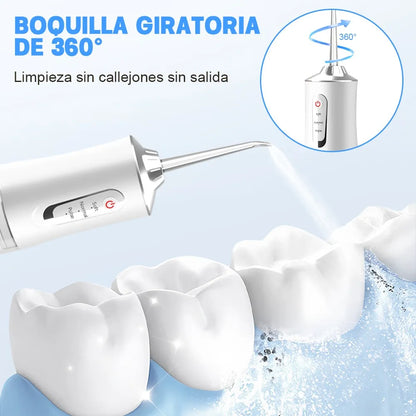 Irrigador Bucal De Dientes Portátil Con Limpiador De Lengua Recargable Usb