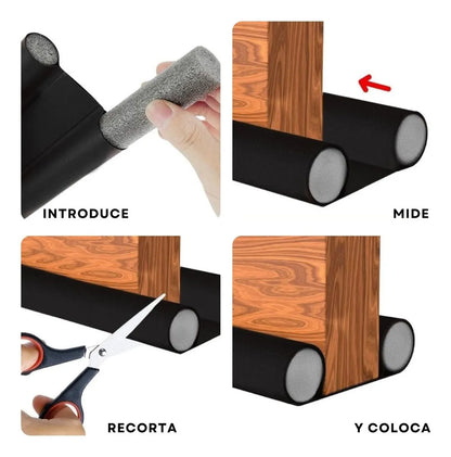 Kit X2 Guardapolvo Cubre Puerta Polvo Ajustable Impermeable