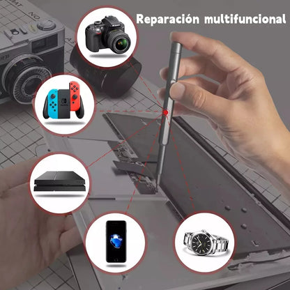 Kit Destornilladores 24 En 1 Alta Precisión Magnético + Estuche