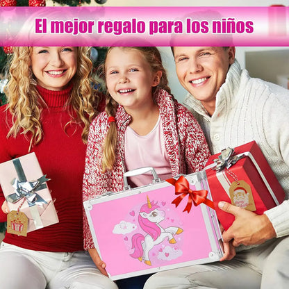 Set De Arte 145 Piezas Para Niños Maletín De Aluminio Dibujo Y Pintura