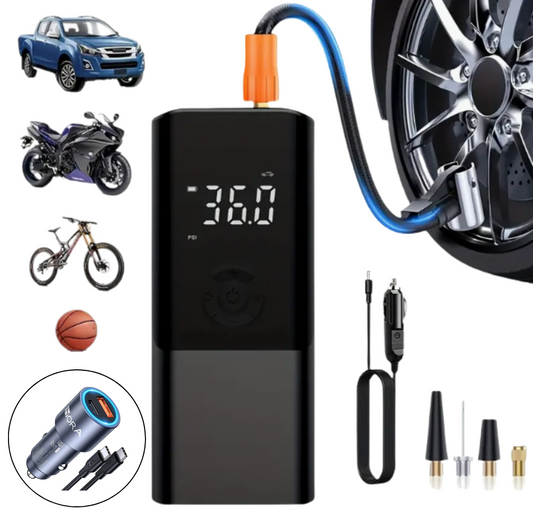 Compresor De Aire Eléctrico 150 Psi Portátil Inflador + Cargador 38w