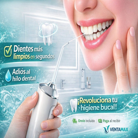 Irrigador Bucal De Dientes Portátil Con Limpiador De Lengua Recargable Usb - VentaMax
